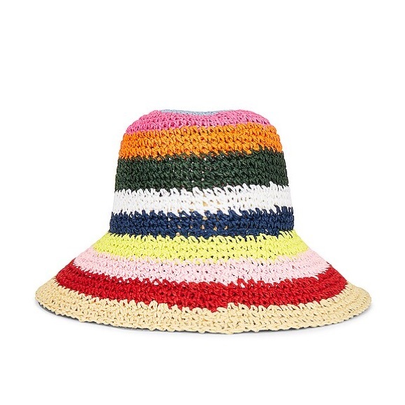 Hat Attack Remy Multi Bucket Hat in Pink Stripe NWT OS - Picture 3 of 3